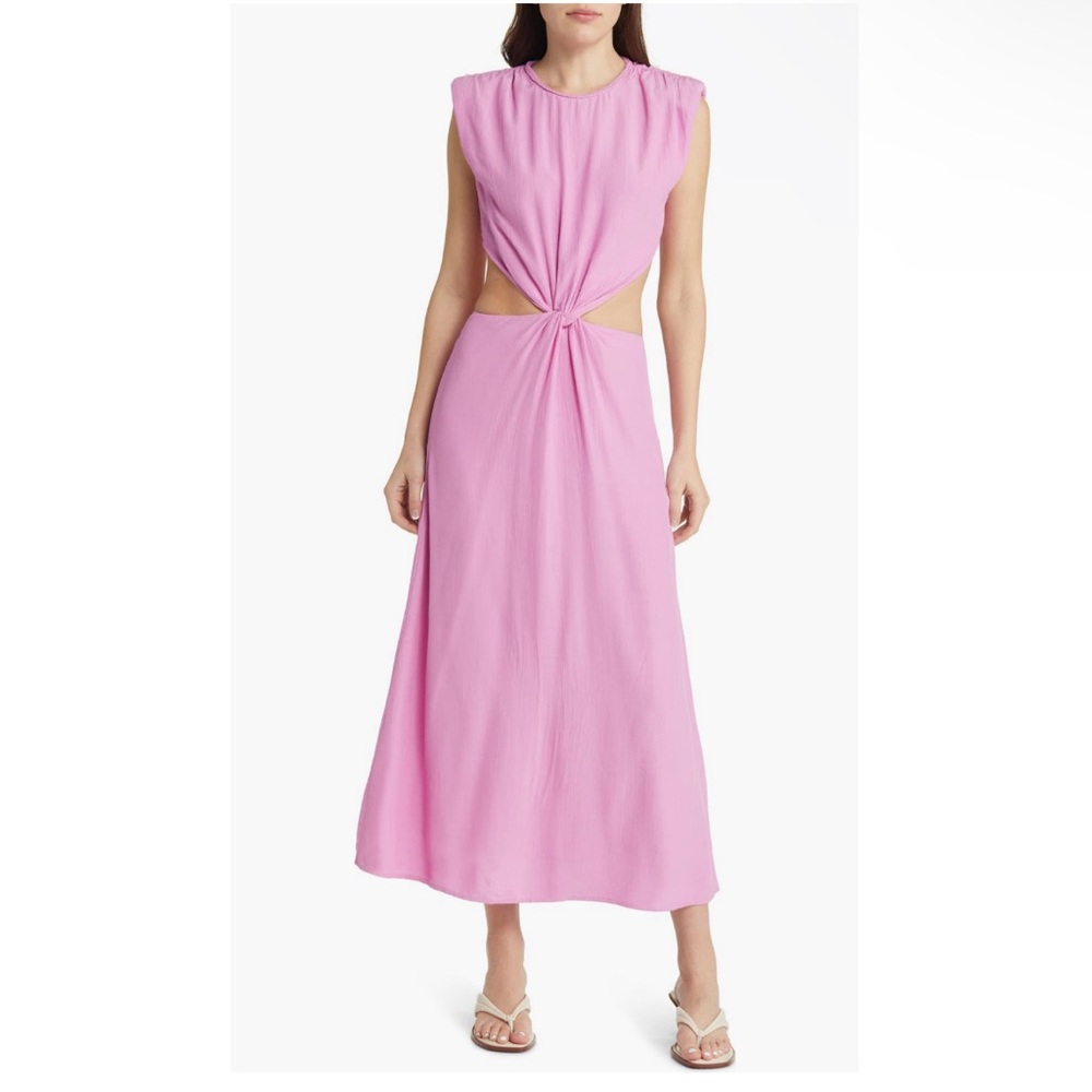 Scotch & Soda Sleeveless Cut-Out Waist Dress in Pink Size EU 32 New w/Tag $228